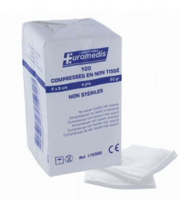 COMPRESSE DE GAZE NON TISSEE 5 X 5 UROMEDIS 100