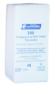COMPRESSE NST NON TISSEE 5 X 5 PAQUET DE 100