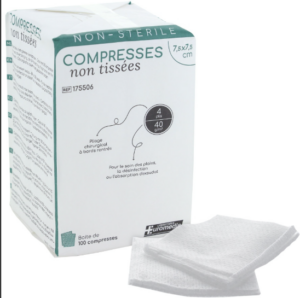 COMP NST NON TISSEE 7.5 X 7.5 PAQUET DE 100