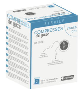 COMP GAZE STER 7.5 X 7.5 8PL / 3 UROMEDIS