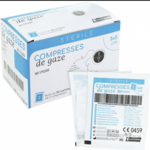 COMP GAZE STER 5 X 5 8PL / 1 BOITE DE 100 UROMEDIS