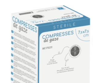 COMP GAZE STER 7.5 X 7.5 8PL / 5x25 UROMEDIS