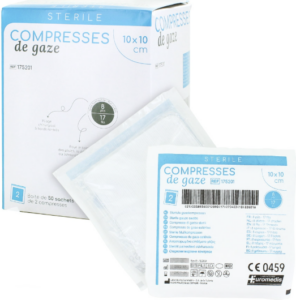 COMP GAZE 8 PLIS ST 10 X 10 / 1 UROMEDIS 100P