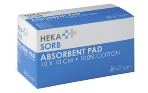 HEKASORB PANS. ABSORBANT NON STERILE 10 X 10/50