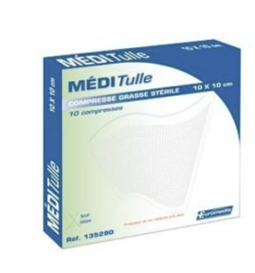 Med+s TULLE GRAS 10 X 10 boite de 36p.