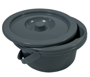 SEAU HYGIENIQUE GRIS + couvercle