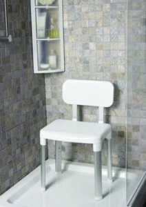 CHAISE DOUCHE + ACCOUDOIRS L (50 X 30) 150 KG