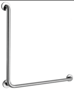 BARRE D'APPUI ACIER INOX EN "L" DROITE 30 X 61 CM