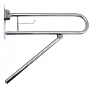 BARRE D'APPUI RAB. INOX + PORTE ROULEAU + PIED 70 CM