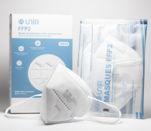 MASQUE FFP2 BLANC EMBALLAGE INDIVIDUEL 10P