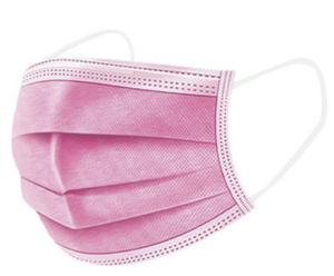 MASQUE 3 PLIS ENFANT TYPE IIR ROSE BOITE DE 50