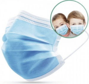 MASQUE 3 PLIS ENFANT TYPE IIR BLEU BOITE