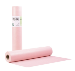 DRAP EXAMEN PLASTIFIE ROSE 50 CM X 50/6 Rouleaux