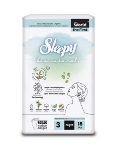 SLEEPY BIO NATURAL SERVIETTE NIGHT T3 + AILES / 18