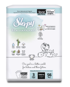 BEBE SLEEPY BIO NATURAL N°3 4-9 KG/ 56