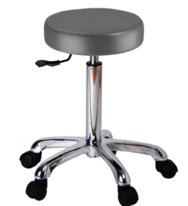 TABOURET GAZ SUR ROULETTES GRIS 45 X 60 CM