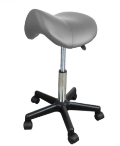 TABOURET ERGONOMIQUE SUR ROULETTES GRIS