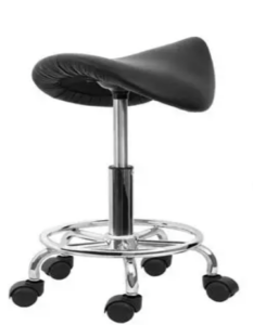 TABOURET ERGONOMIQUE SUR ROULETTES NOIR